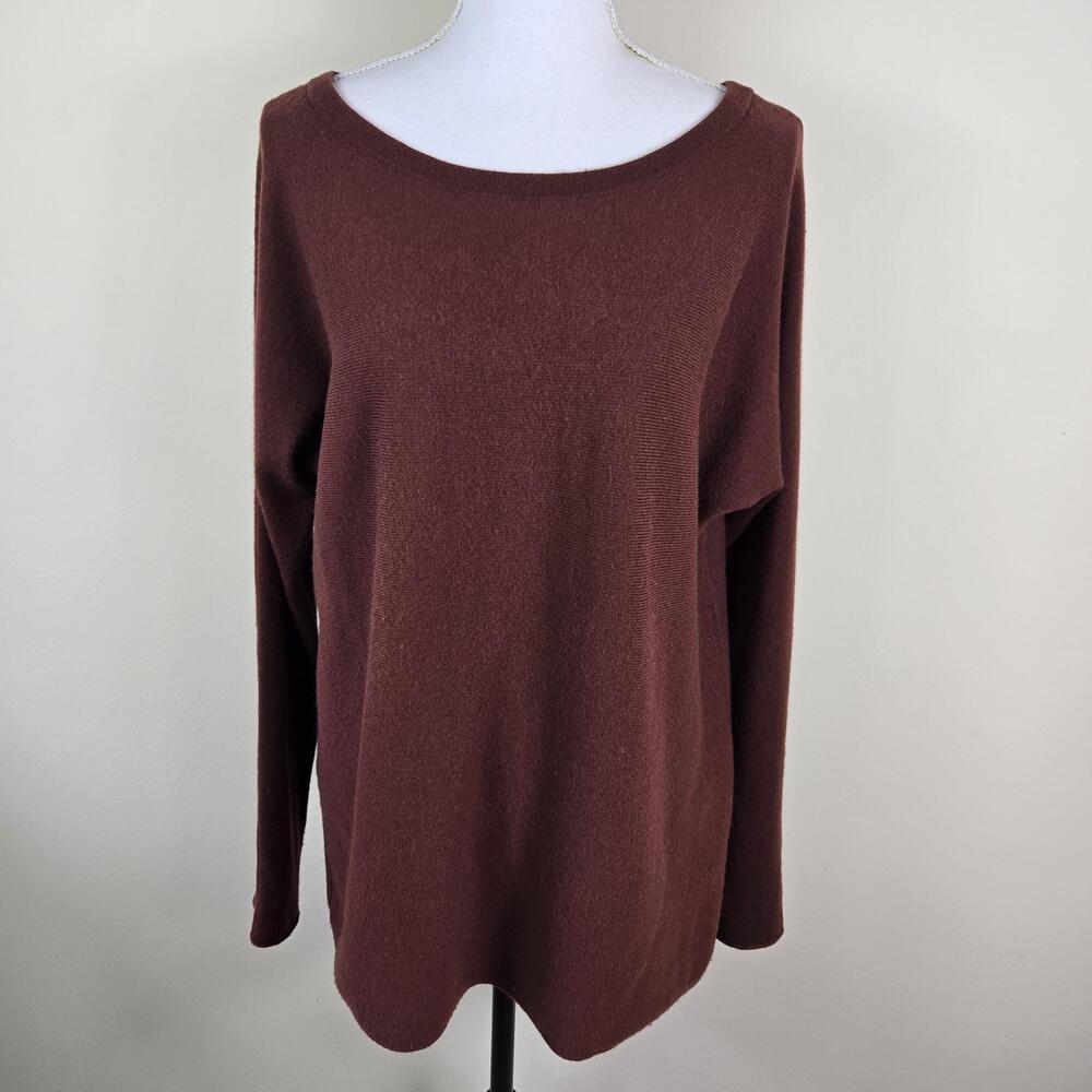 Vince Sweater Womens Medium Brown Wool Cashmere Blend Pullover Long Sleeve Soft